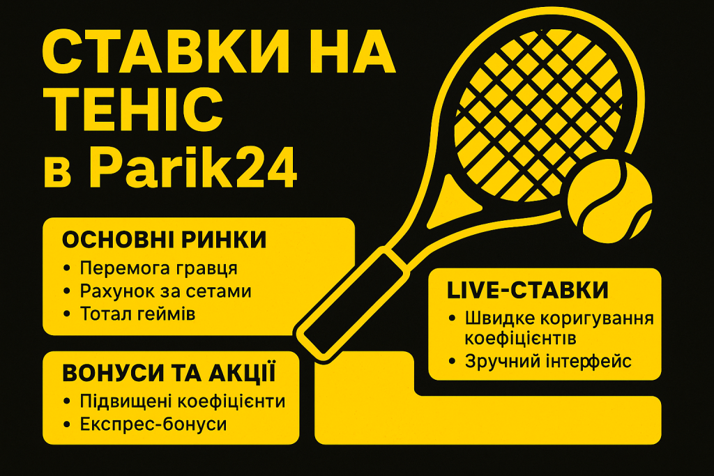Live-ставки на теніс в Parik24